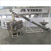 SS 304 Screw Conveyor With Vibro Sifter
