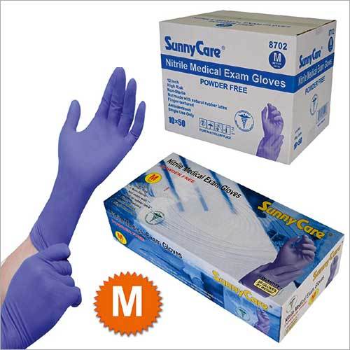 280 mm Powder Free Nitrile Medical Examination Gloves