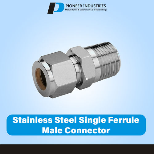 Stainless Steel Single Ferrule Male Connector