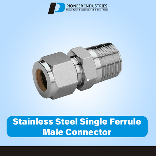 Stainless Steel Single Ferrule Male Connector