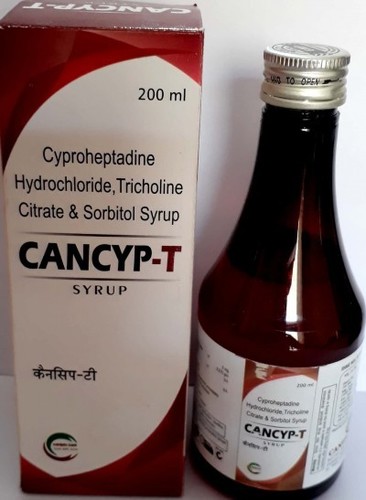 Liquid Cyproheptadine Hcl + Tricholine Citrate + Sorbitol Syrup