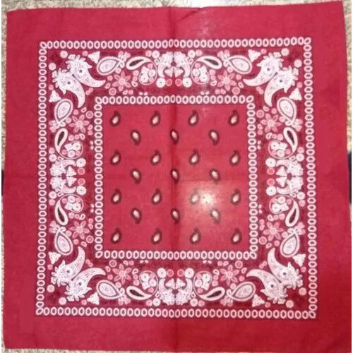 Red Printed Fancy Bandana