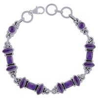Garnet Natural Gemstone 925 Sterling Solid Silver Marquise/Rectangle Cabochon Handmade Bracelet