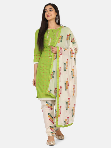 Cotton Blend Unstitch Salwar Suit Application: Women Material