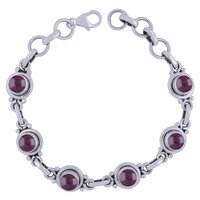 LAPIS NATURAL GEMSTONE 925 STERLING SOLID SILVER ROUND CABOCHON HANDMADE BRACELET