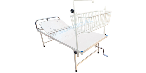 Iron Semi Fowler Bed With Baby Cot (Sis 2003B)