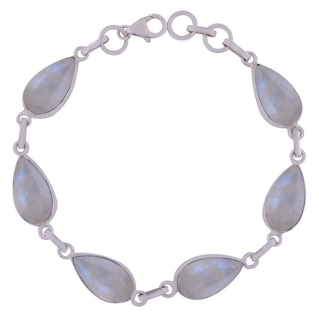 AMETHYST NATURAL GEMSTONE 925 STERLING SOLID SILVER PEAR CABOCHON HANDMADE BRACELET