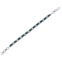 AMETHYST NATURAL GEMSTONE 925 STERLING SOLID SILVER RECTANGLE CABOCHON HANDMADE BRACELET