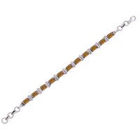 AMETHYST NATURAL GEMSTONE 925 STERLING SOLID SILVER RECTANGLE CABOCHON HANDMADE BRACELET