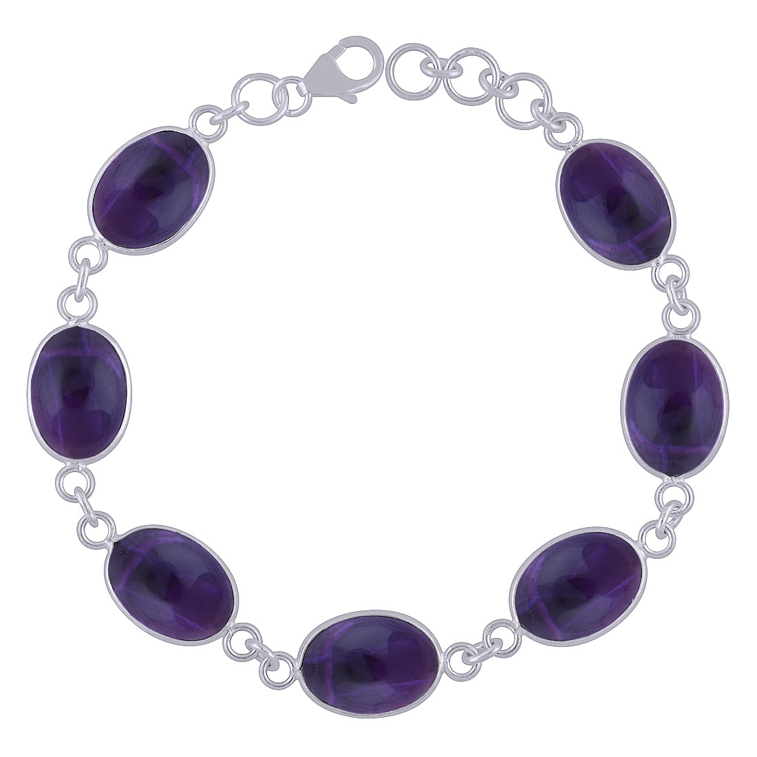 LABRADORITE NATURAL GEMSTONE 925 STERLING SOLID SILVER OVAL CABOCHON HANDMADE BRACELET