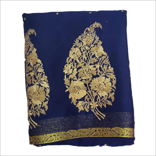 Different Colors Available Heavy Embroidered Chiffon Saree