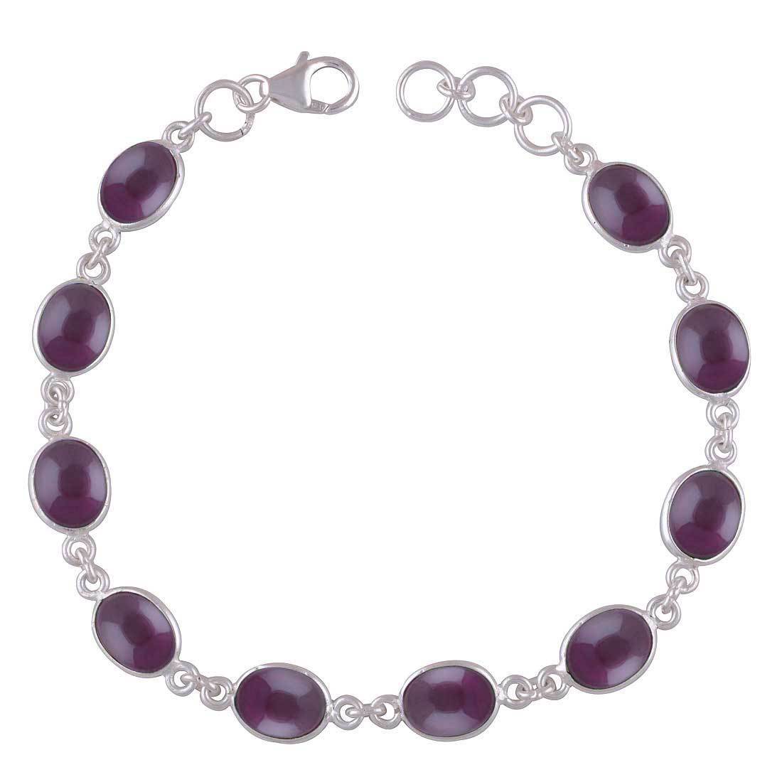 TIGER EYE NATURAL GEMSTONE 925 STERLING SOLID SILVER OVAL CABOCHON HANDMADE BRACELET