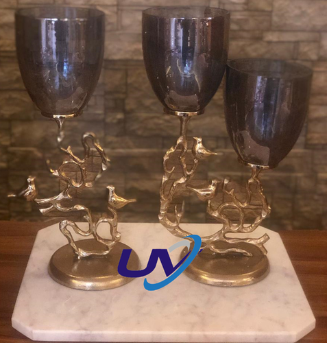 Bird Candle Stand - Finishing: Gold