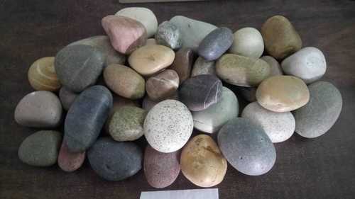 High glossy natural river mix color polished pebbles stone with epoxy coating