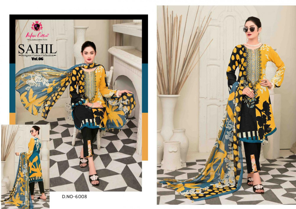 Nafisa Cotton Sahil Vol-6 Karachi Printed Suits Catalog