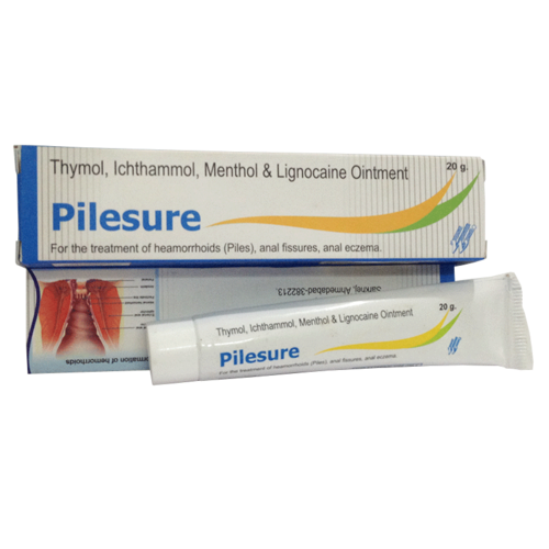 PILESURE CREAM (THYMOL,ICHTHAMMOL,MENTHOL,LIGNOCAINE)