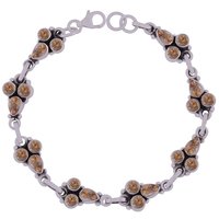 Amethyst Natural Gemstone 925 Sterling Solid Silver Round/pear Cut Stone Handmade Bracelet