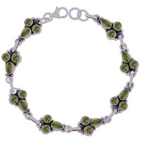 Amethyst Natural Gemstone 925 Sterling Solid Silver Round/pear Cut Stone Handmade Bracelet