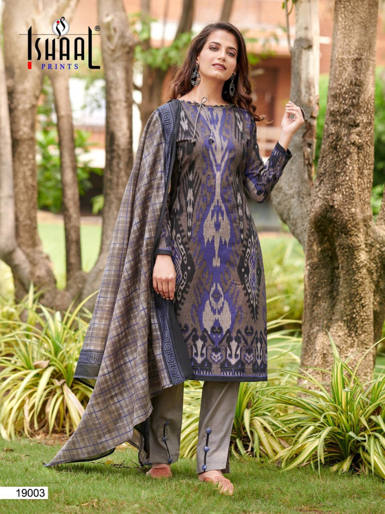 Ishaal Prints Gulmohar Vol-19 Pure Lawn Salwar Suits Catalog