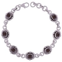 Amethyst Natural Gemstone 925 Sterling Solid Silver Oval Cut Stone Handmade Bracelet