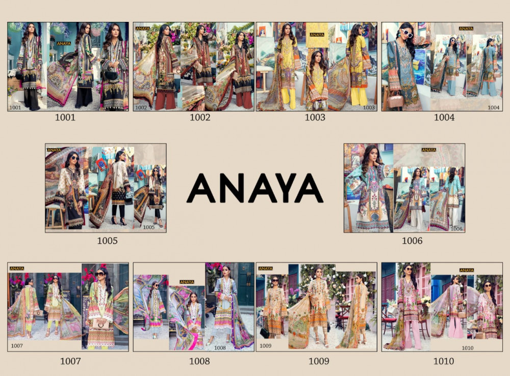 Agha Noor Anaya Karachi Print Salwar Suits Catalog