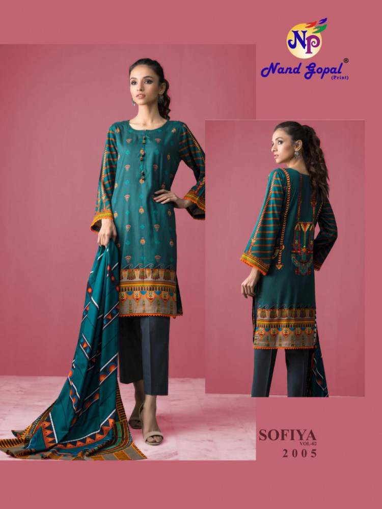 Nand Gopal Sofiya Vol-2 Karachi Cotton Salwar Suits Catalog