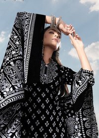 Keval Fab Alija Black And White Heavy Cotton Muharram Special Suits Catalog