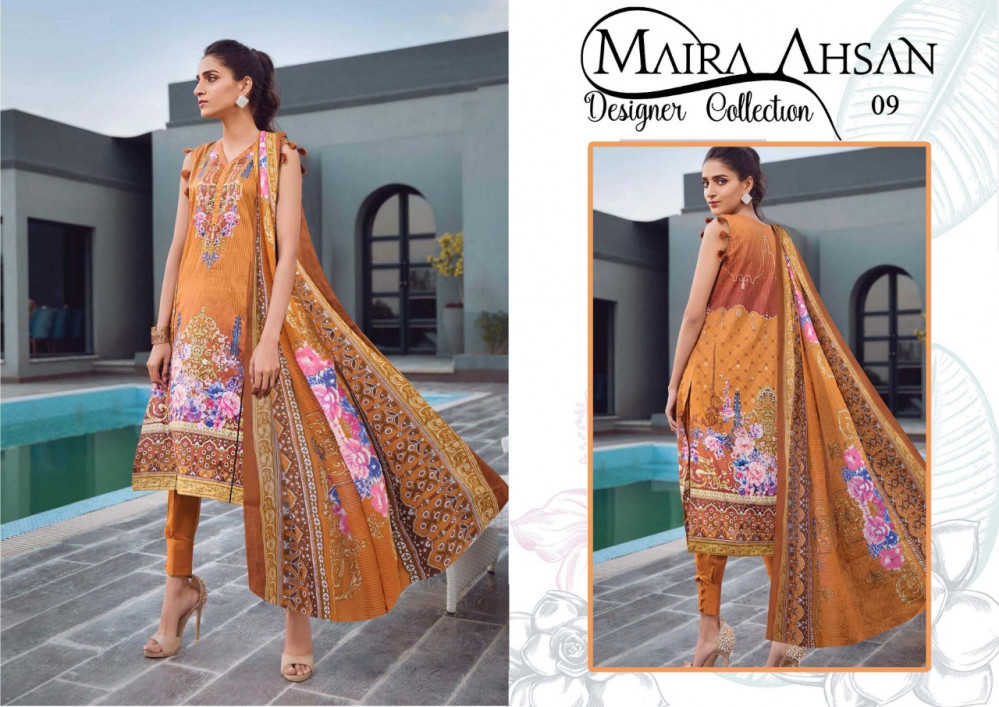 Maira Ahasan Designer Collection Vol-1 Printed Karachi Suits Catalog