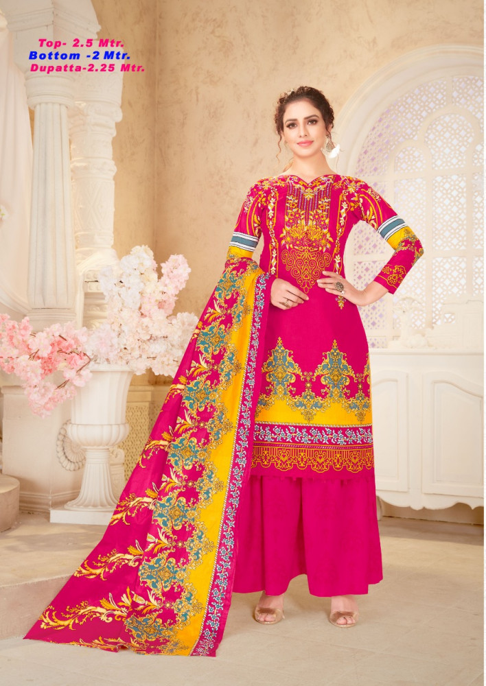Razia Sultan Vol-32 Karachi Printed Cotton Dress Material Catalog