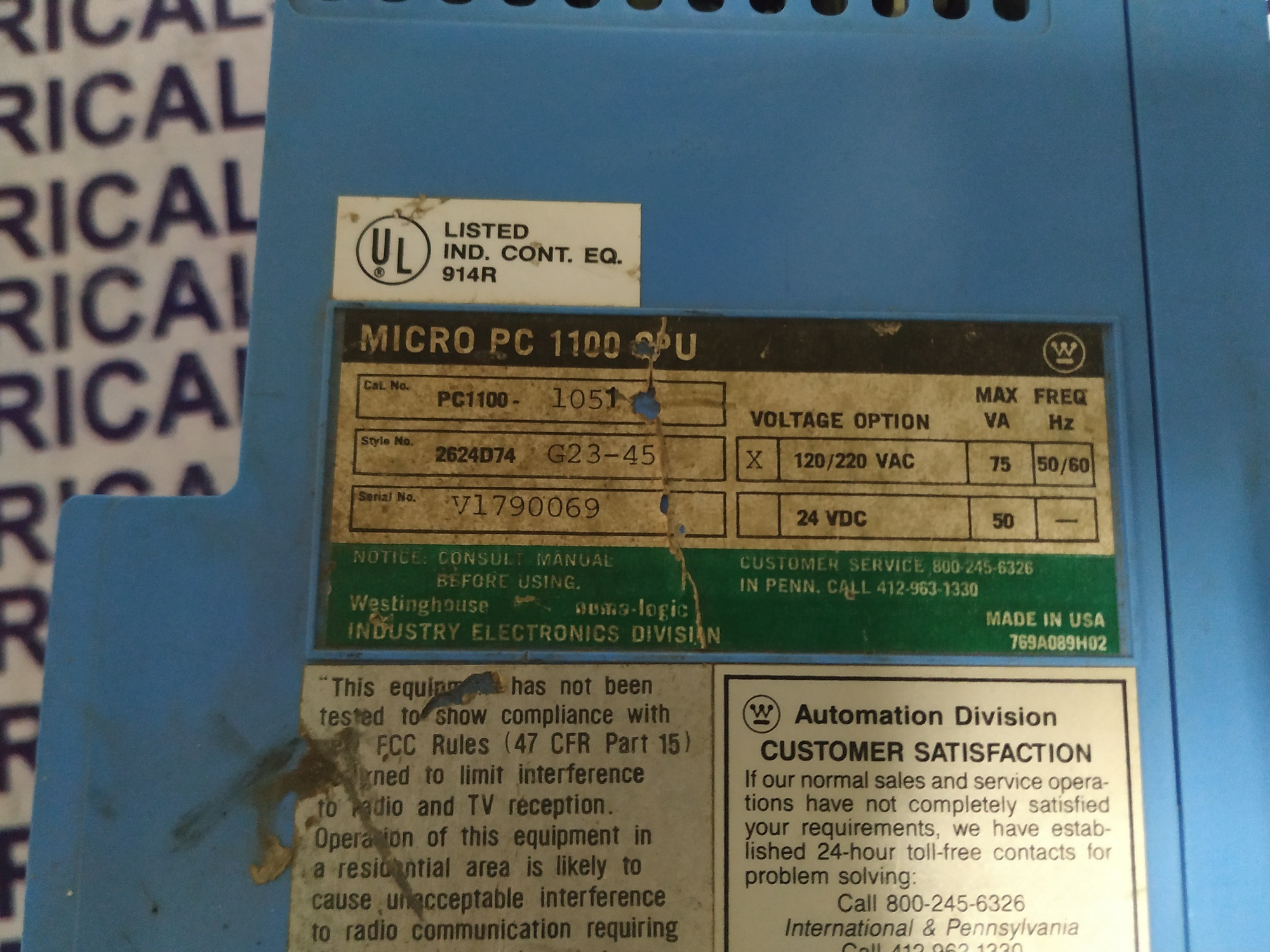 MICRO CPU PC1100-1051