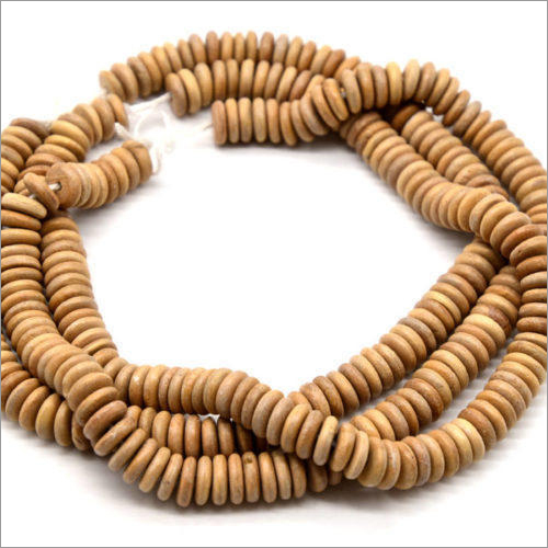 12 Mm Mocha Brown Wood Beads Bracelet