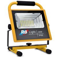 Realbuy Rechargeable Led Flood Light 40w With 8800mah Lithium Battery Remote Control (Ip66 Water-proof)