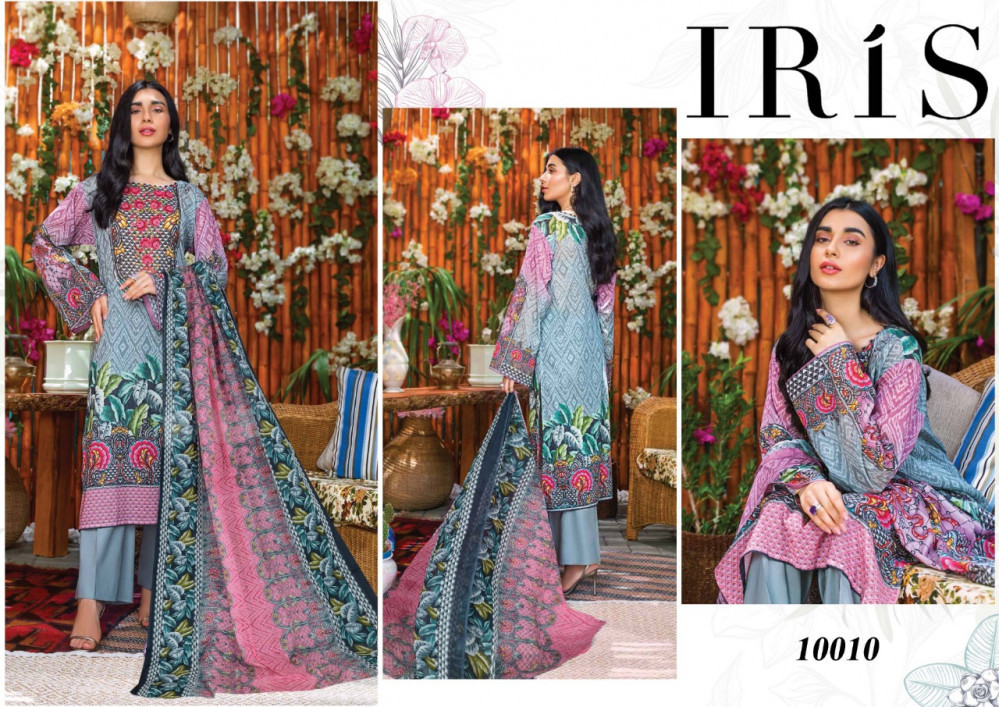 Iris Vol-10 Pakistani Style Karachi Print Salwar Suits Catalog