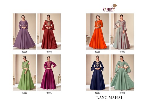 Various Vamika Rang Mahal Tapeta Silk Ladies Gowns