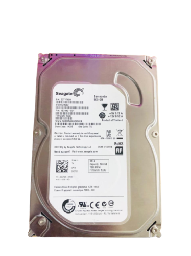 Seagate Hard Disk 500Gb Cache Capacity: 500 Mb Gigabyte (Gb)