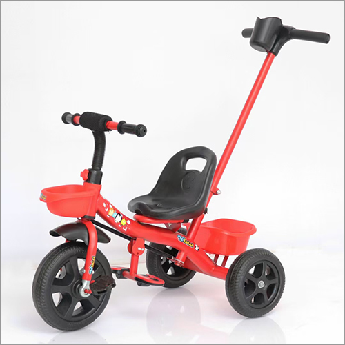 Red Tricycle With Push Handle