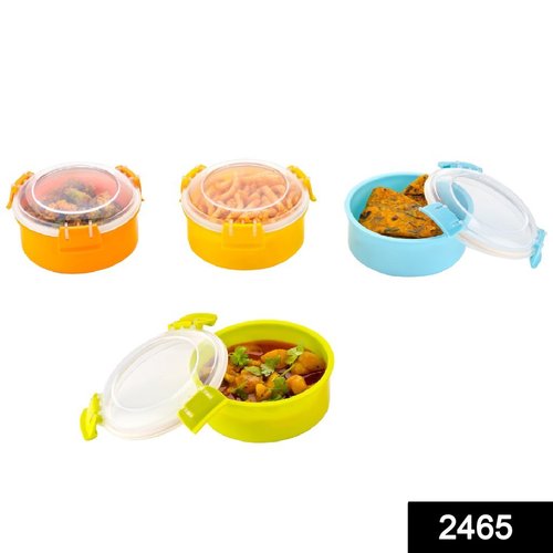 Multicolor 2465 Microwave Safe Containers Lunch Box Steel Dibbi 300Ml