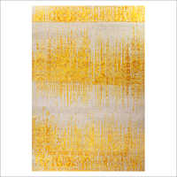 Hand Knotted Contemporary Wool And Bamboo Silk Carpet