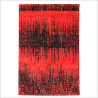 Hand Knotted Contemporary Wool And Bamboo Silk Carpet