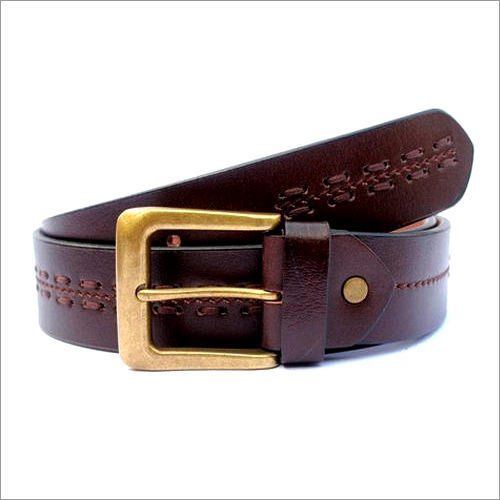 Stripped Design Brown Belt