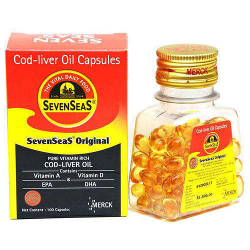 Merck Sevenseas Original Cod Liver Oil Capsules- 100 Pieces Age Group: For Adults