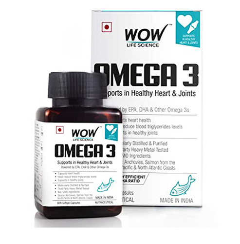 Wow Omega-3 Fish Oil Triple Strength 1000mg - 60capsules