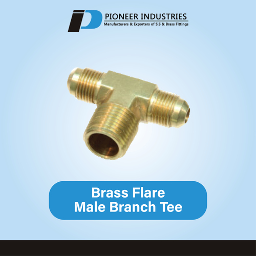 Brass Flare Male Branch Tee