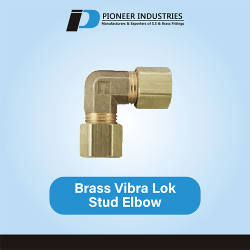 Brass Vibra Lok Stud Elbow