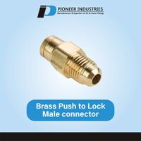 Brass Push To Lock Male Connector