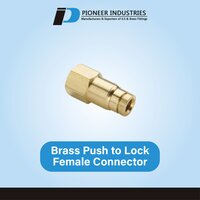Brass Push To Lock Female Connector