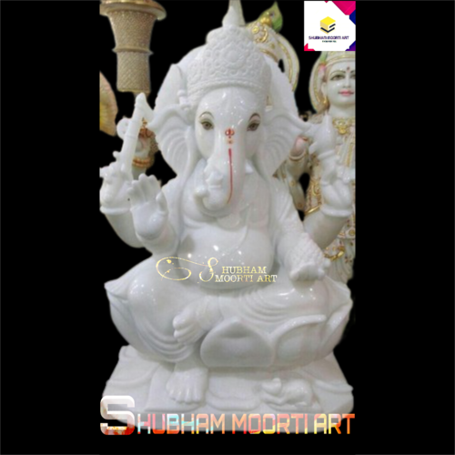 Multi Colour Ganesh Ji Marble Statuet