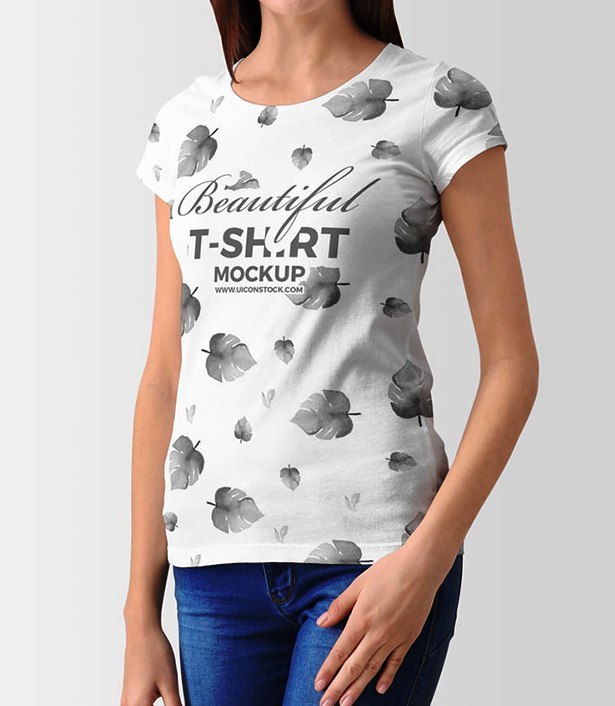 Organic Cotton Round Neck T-shirt for Women's