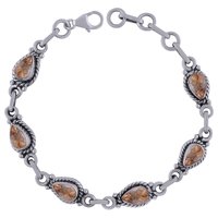 AMETHYST NATURAL GEMSTONE 925 STERLING SOLID SILVER PEAR CUT STONE HANDMADE BRACELET