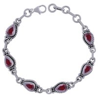 AMETHYST NATURAL GEMSTONE 925 STERLING SOLID SILVER PEAR CUT STONE HANDMADE BRACELET